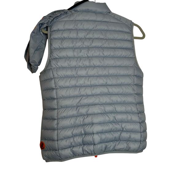 Save The Duck Charlotte Puffer Vest in Blue NWT Size 1/S - Picture 6 of 11